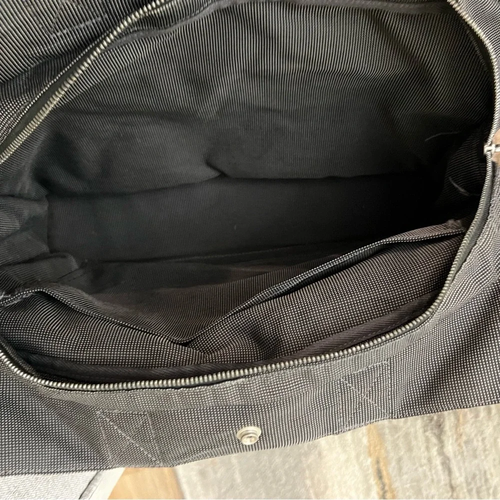 Hermes Herline Cotton MM Black and Gray Tote Bag 1990’s to 2000.